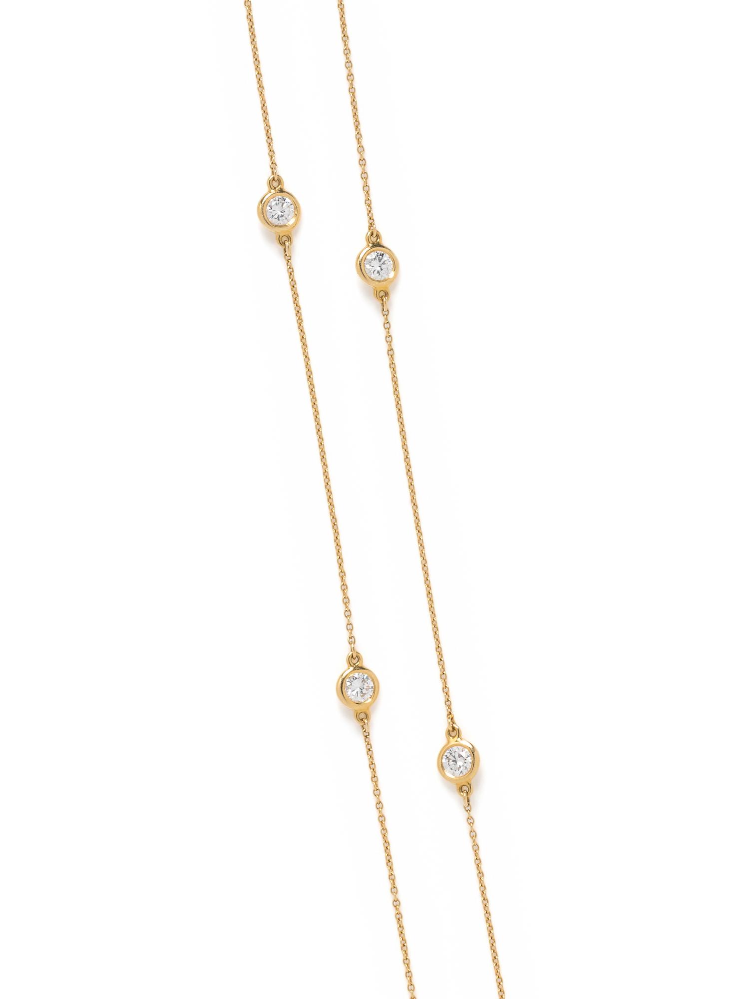 YELLOW GOLD AND DIAMOND NECKLACE