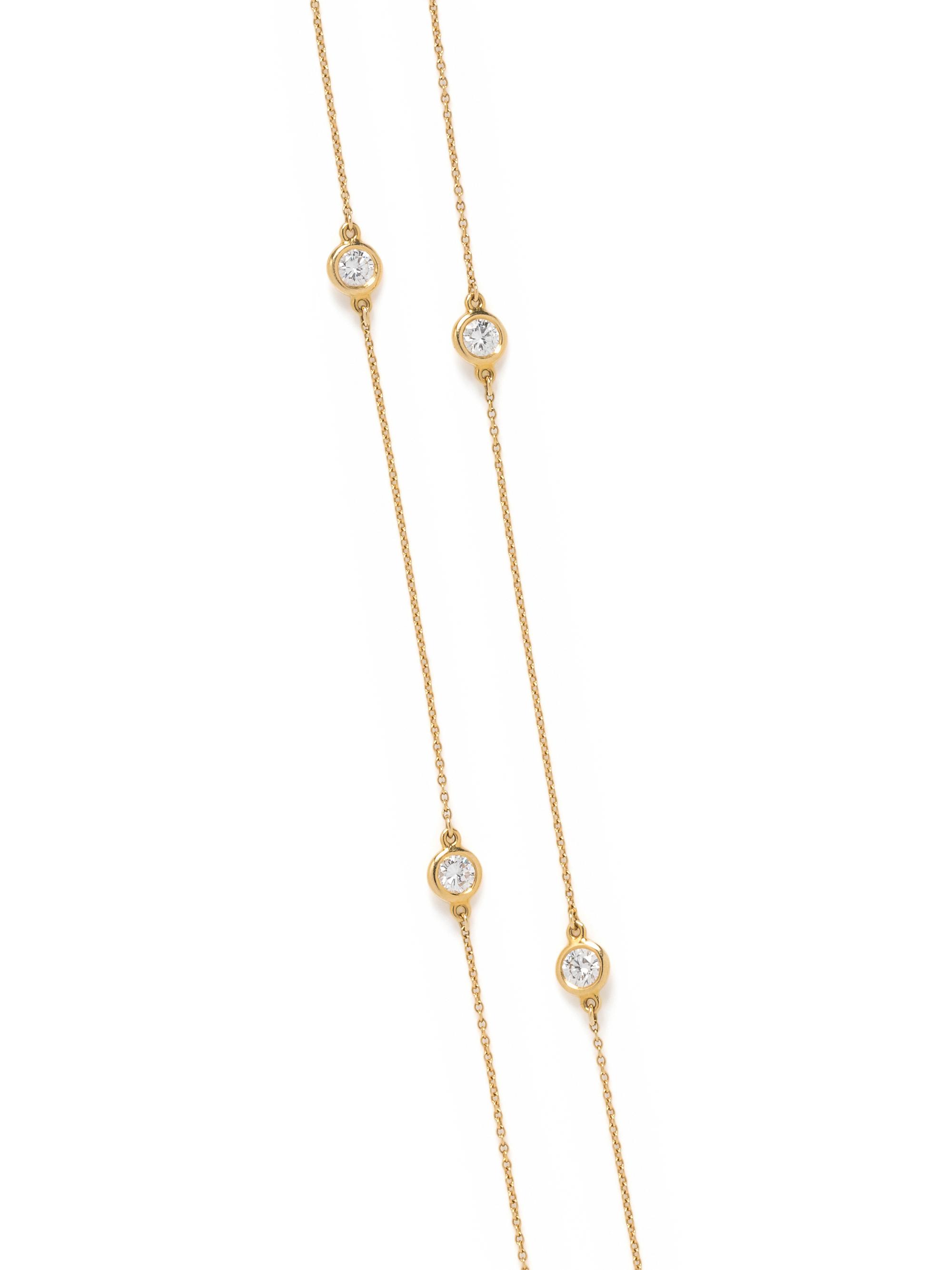 YELLOW GOLD AND DIAMOND NECKLACE