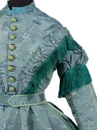 Silk Taffeta Dress with Fringe, 1867