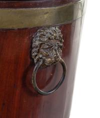 A George III Brass Banded Mahogany Cellarette