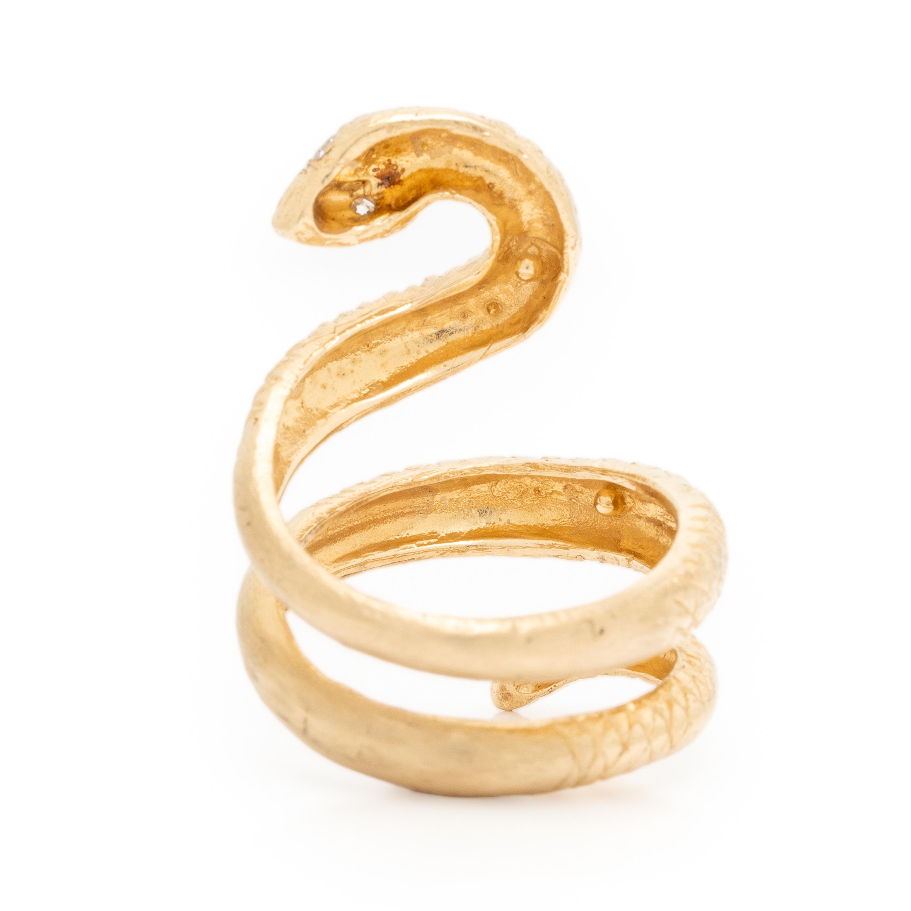 Yellow Gold Snake Ring