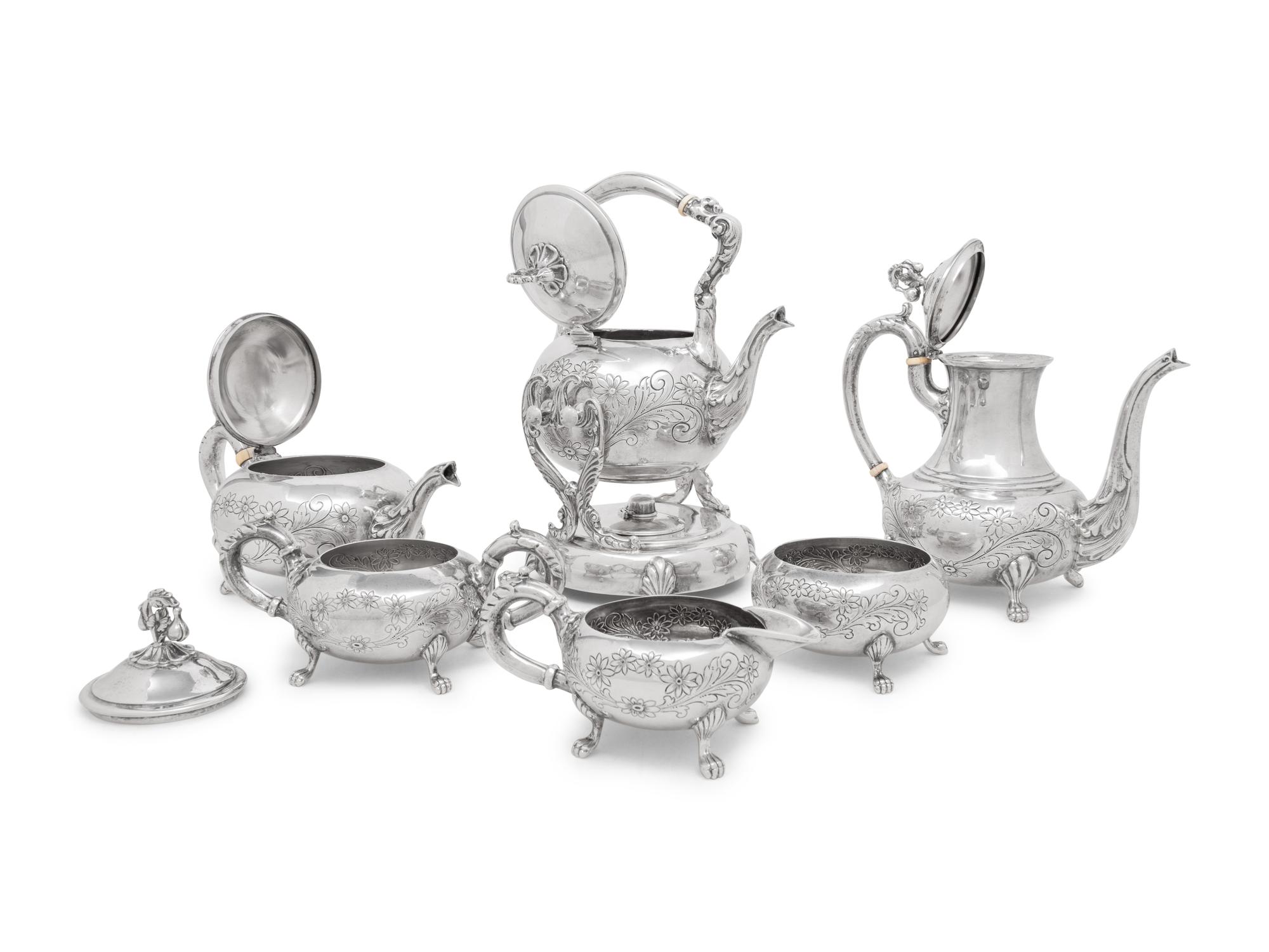 An American Silver Six-Piece Tea and Coffee Service