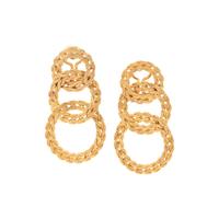 BUCCELLATI, YELLOW GOLD CLIP EARRINGS