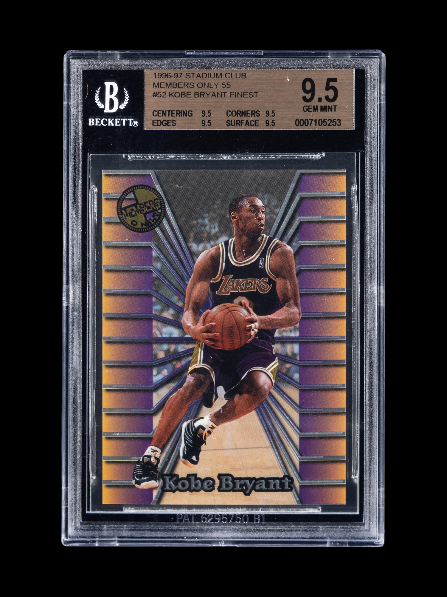 A Group of 1996-97 Topps Stadium Club Kobe Bryant Rookie Basketball Cards,