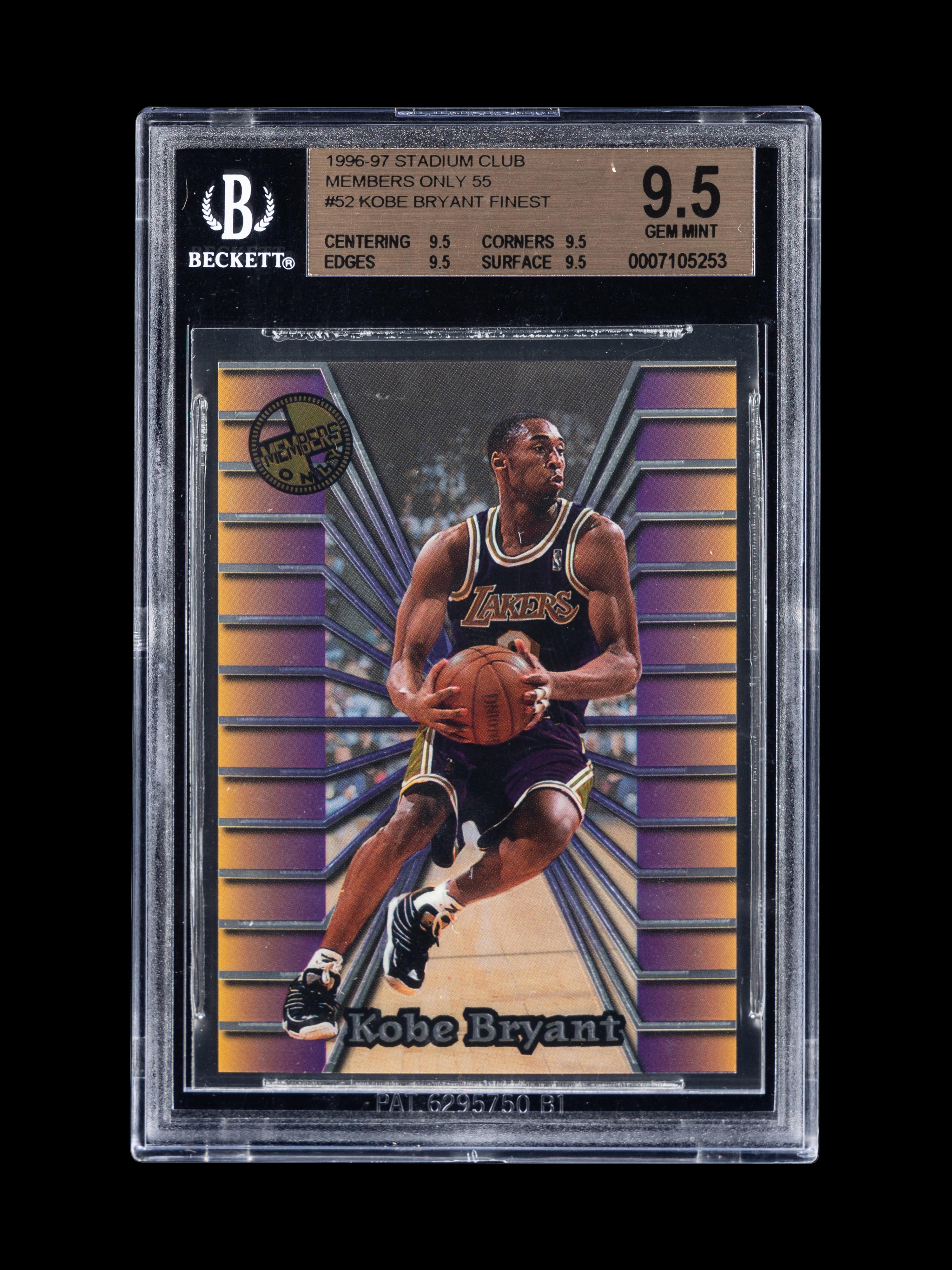 A Group of 1996-97 Topps Stadium Club Kobe Bryant Rookie Basketball Cards,