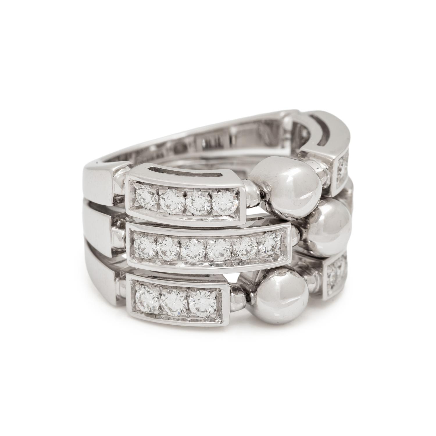 BULGARI, WHITE GOLD AND DIAMOND 'FIREWORKS' RING