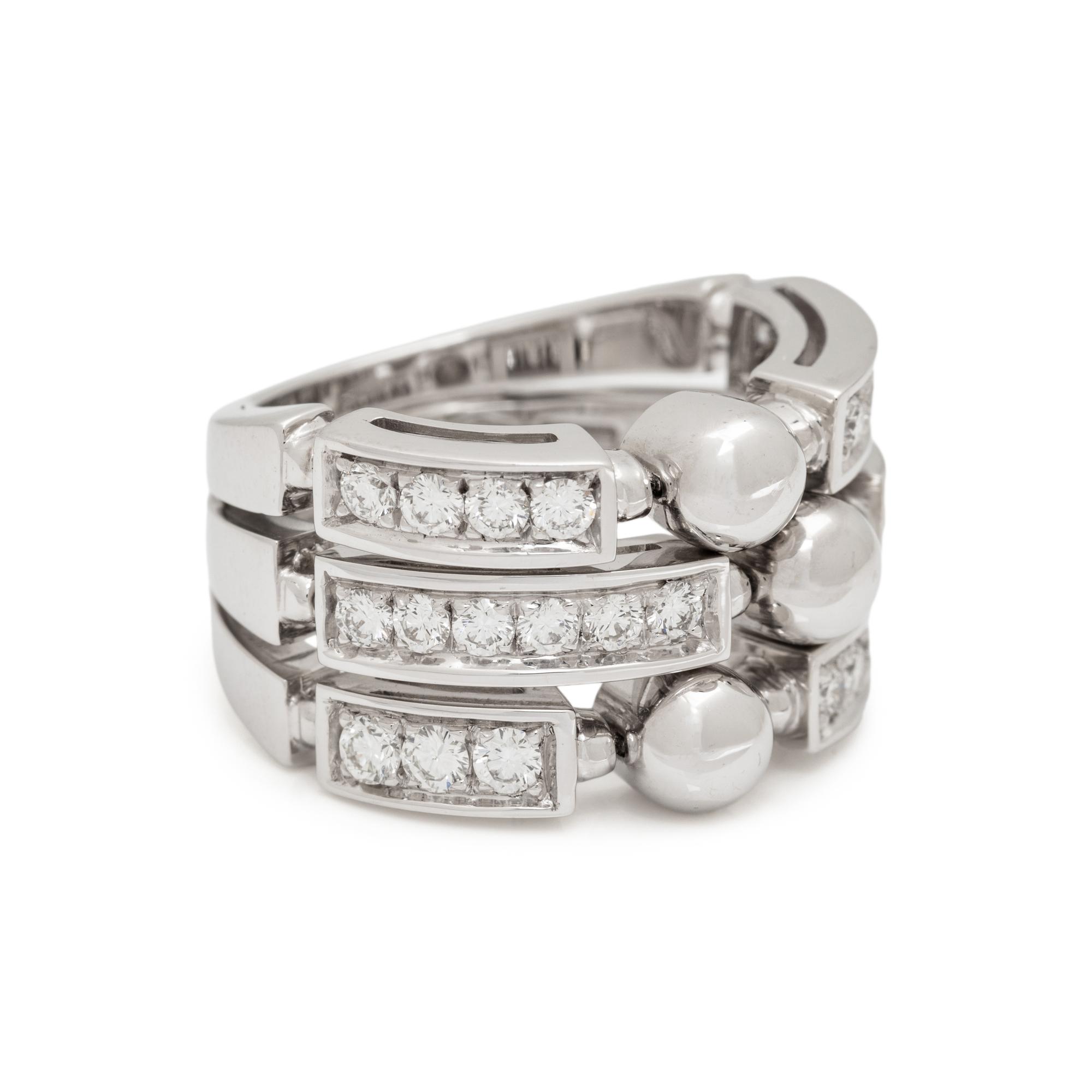 BULGARI, WHITE GOLD AND DIAMOND 'FIREWORKS' RING