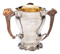 [SPORTS]. An American silverplate "Cincinnatus B.B. Club" trophy, 1903.