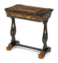 A Regency Lacquered Sewing Table
