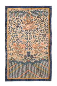 An Embroidered Silk Kesi Rectangular Panel Length 55 x width 33 1/2 inches. — QING DYNASTY