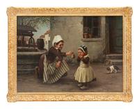 Breton Mother Offering Child a Pear , 1898