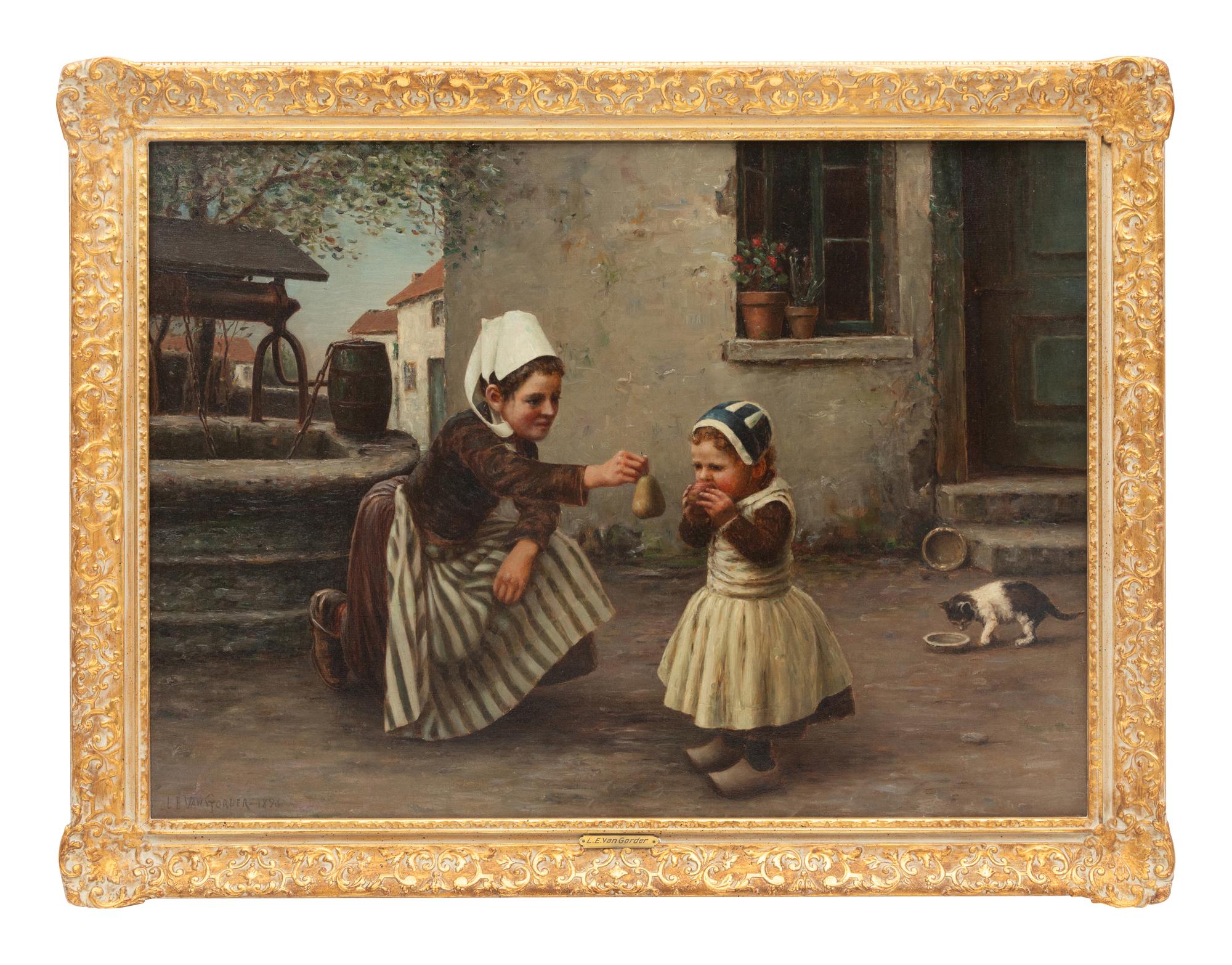 Breton Mother Offering Child a Pear , 1898