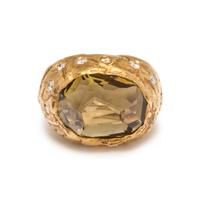 MISANI, SMOKY QUARTZ AND DIAMOND RING