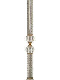 A Cased Cut Glass and Gilt Metal Floor Lamp