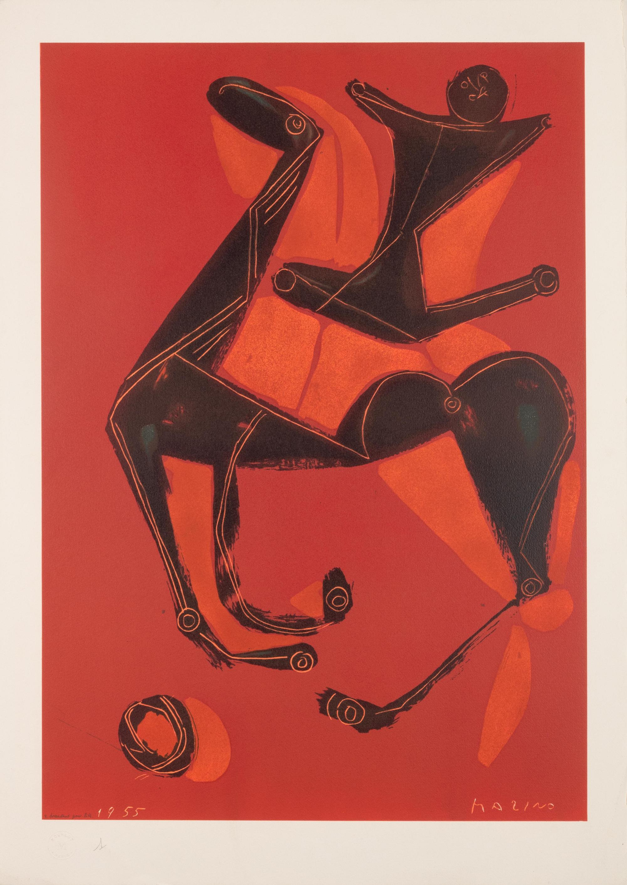 A pair of prints ( Cavaliere and Composizione Blu )