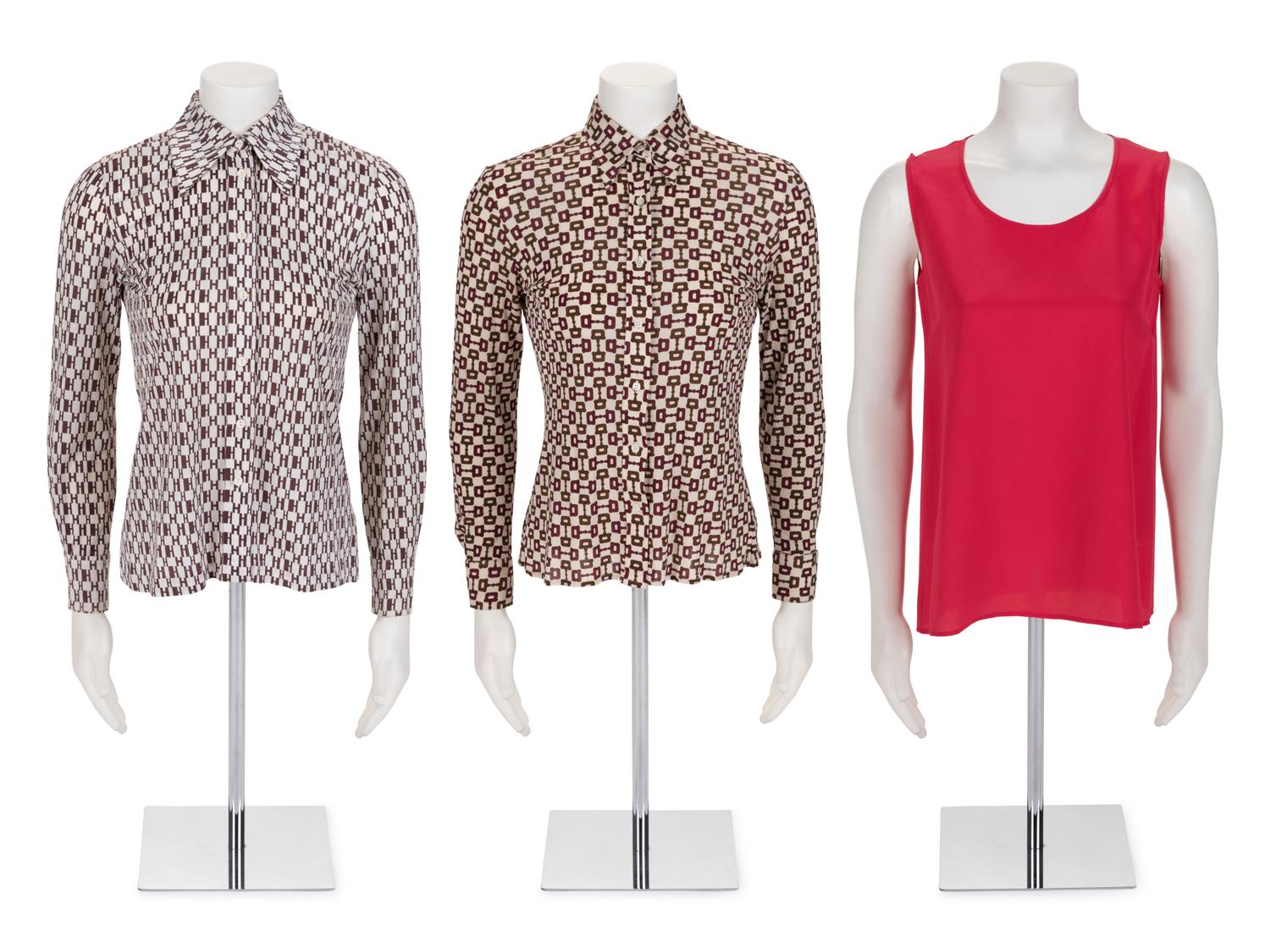 Six Designer Tops: Three Chanel, Two Gucci, One Hermès, 1980s-90s