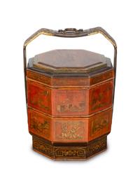 A Chinese Painted Two-Part Box
