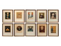 A Set of Ten Lithograph Caricatures of British Lawyers and Politicians by Edmond Xavier Kapp (British, 1890-1978) for The Law Journal