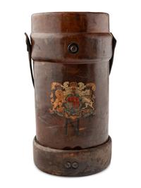 Two English Leather Artillery Buckets