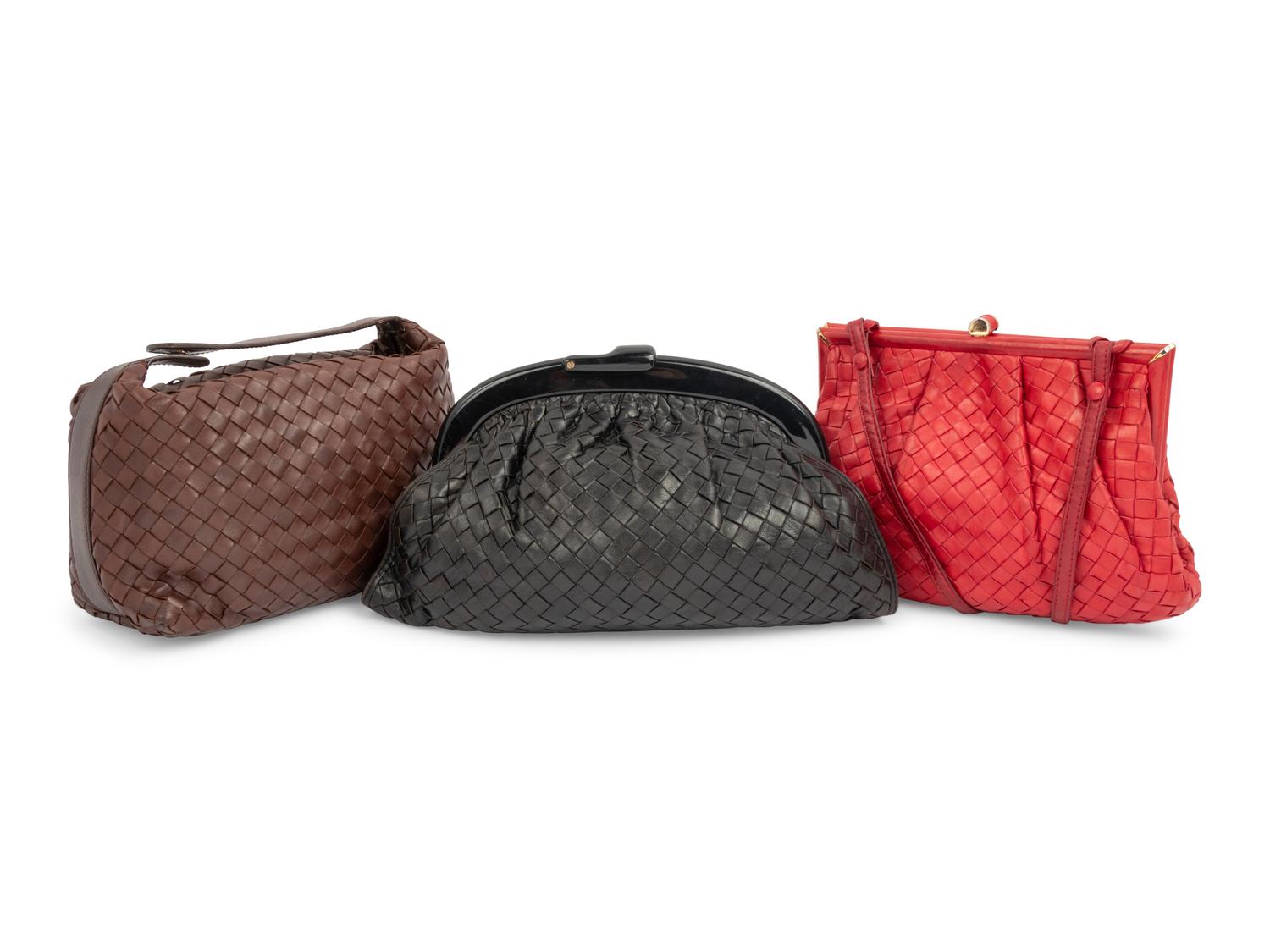 Three Bottega Veneta Intrecciato Bags, 1980-2000