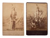 [NATIVE AMERICANS]. SCOTT, George W. (1854-1910). A group of 2 cabinet cards of Sioux indians.