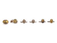 A Sterling Silver and 18 Karat Yellow Gold Dress Set, John Hardy,