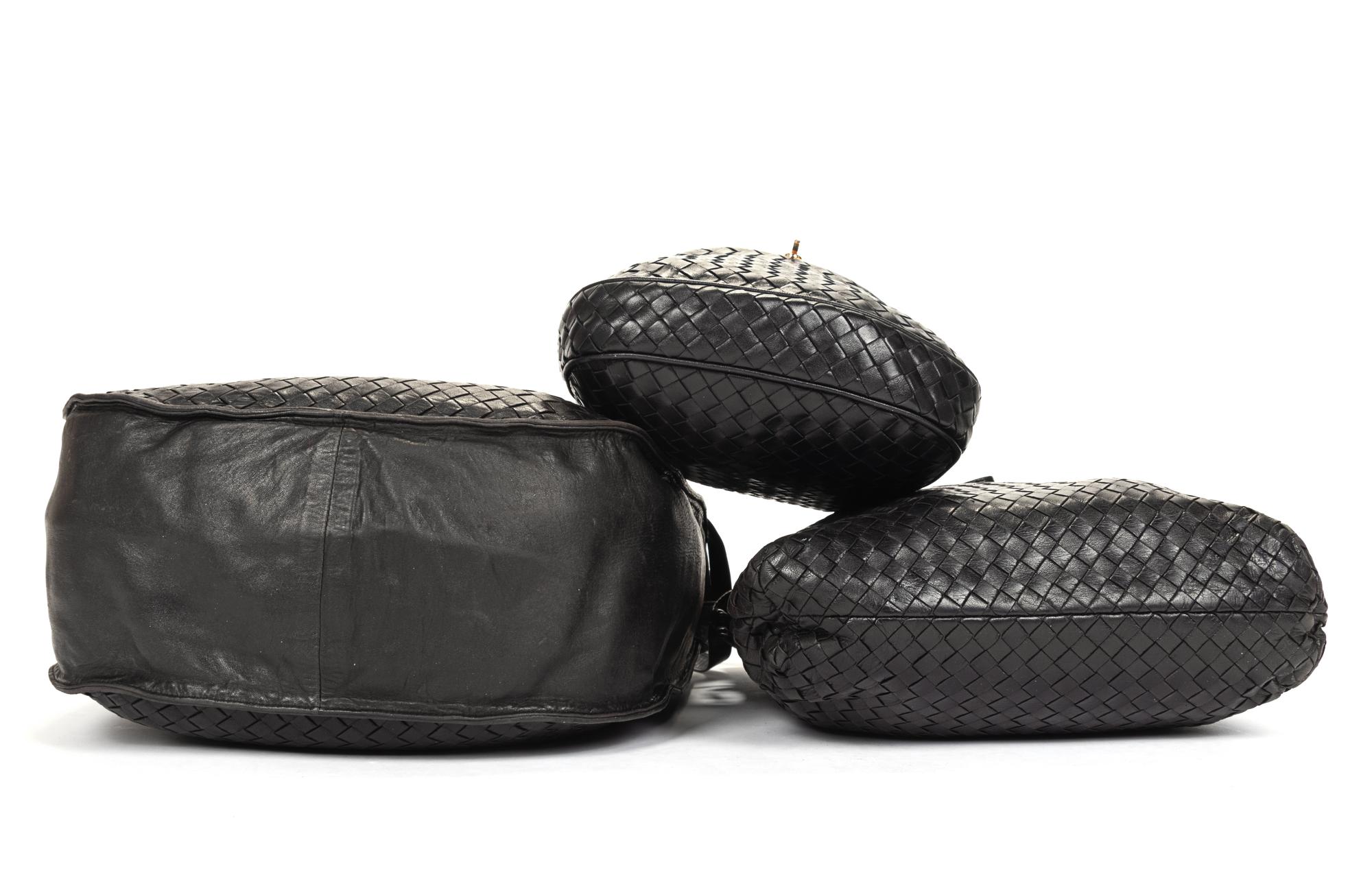 Three Bottega Veneta Leather Intrecciato Bags