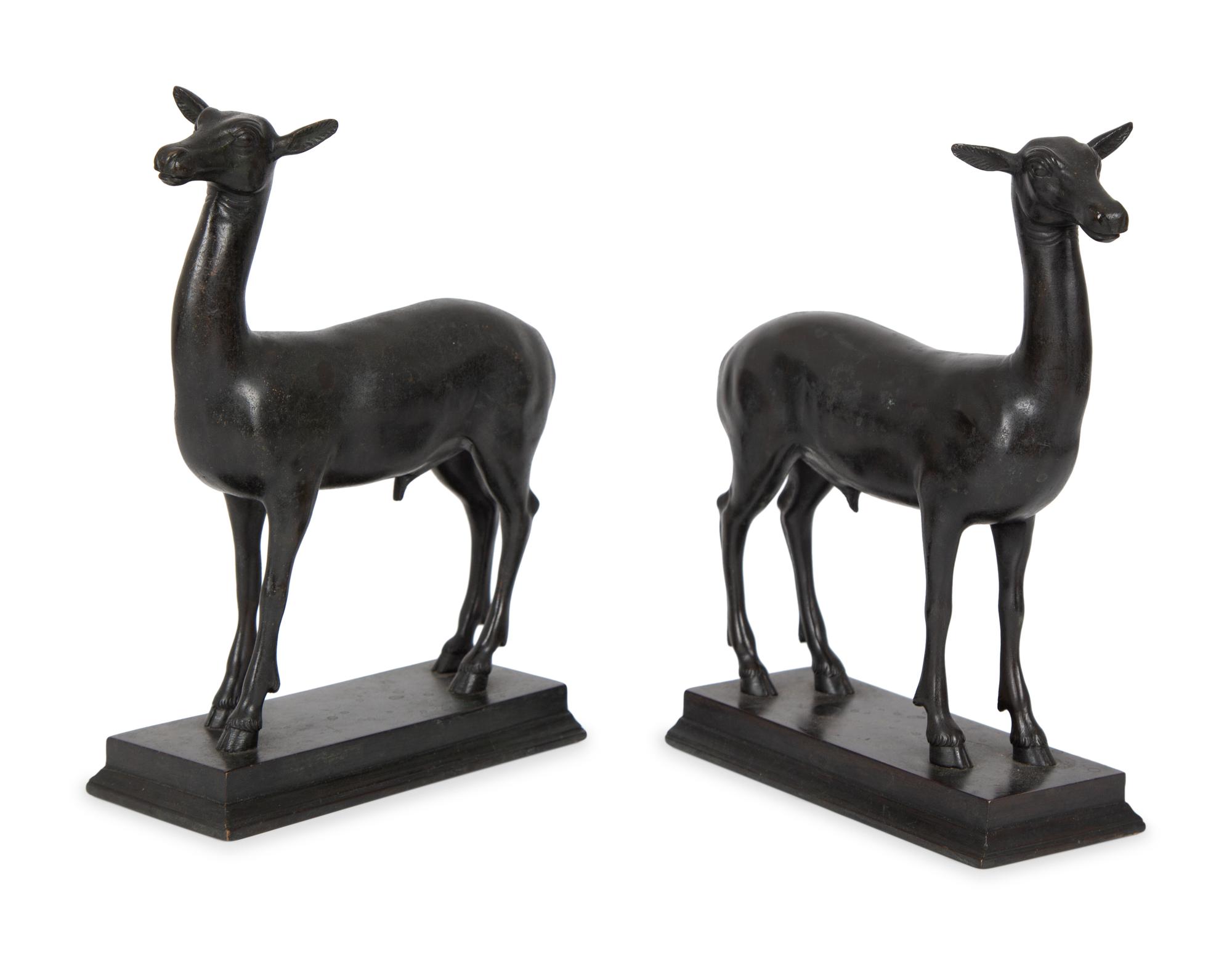 A Pair of Continental Bronze Fauns — 19TH/20TH CENTURY
