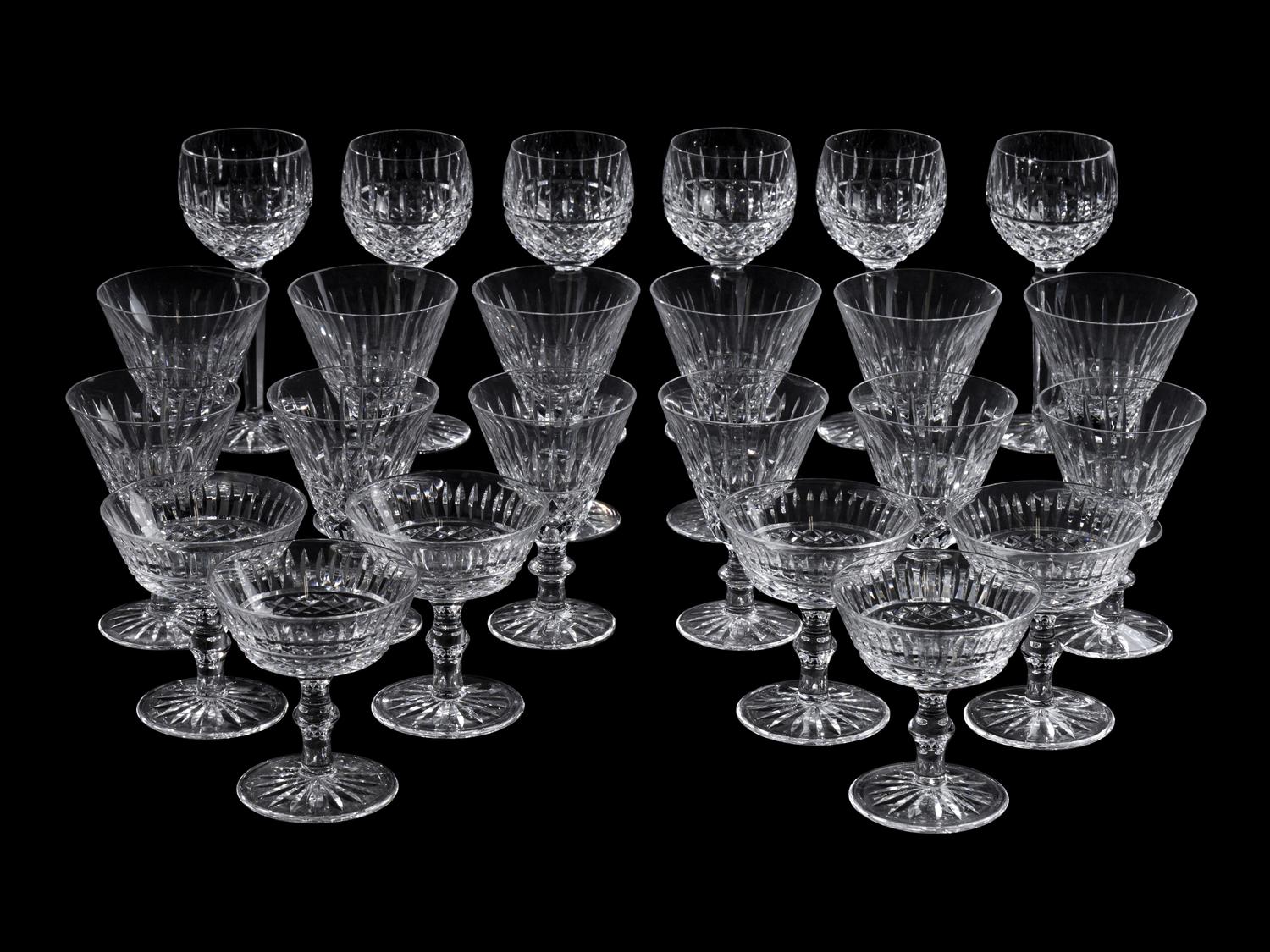 A Waterford Cut Glass Stemware Service