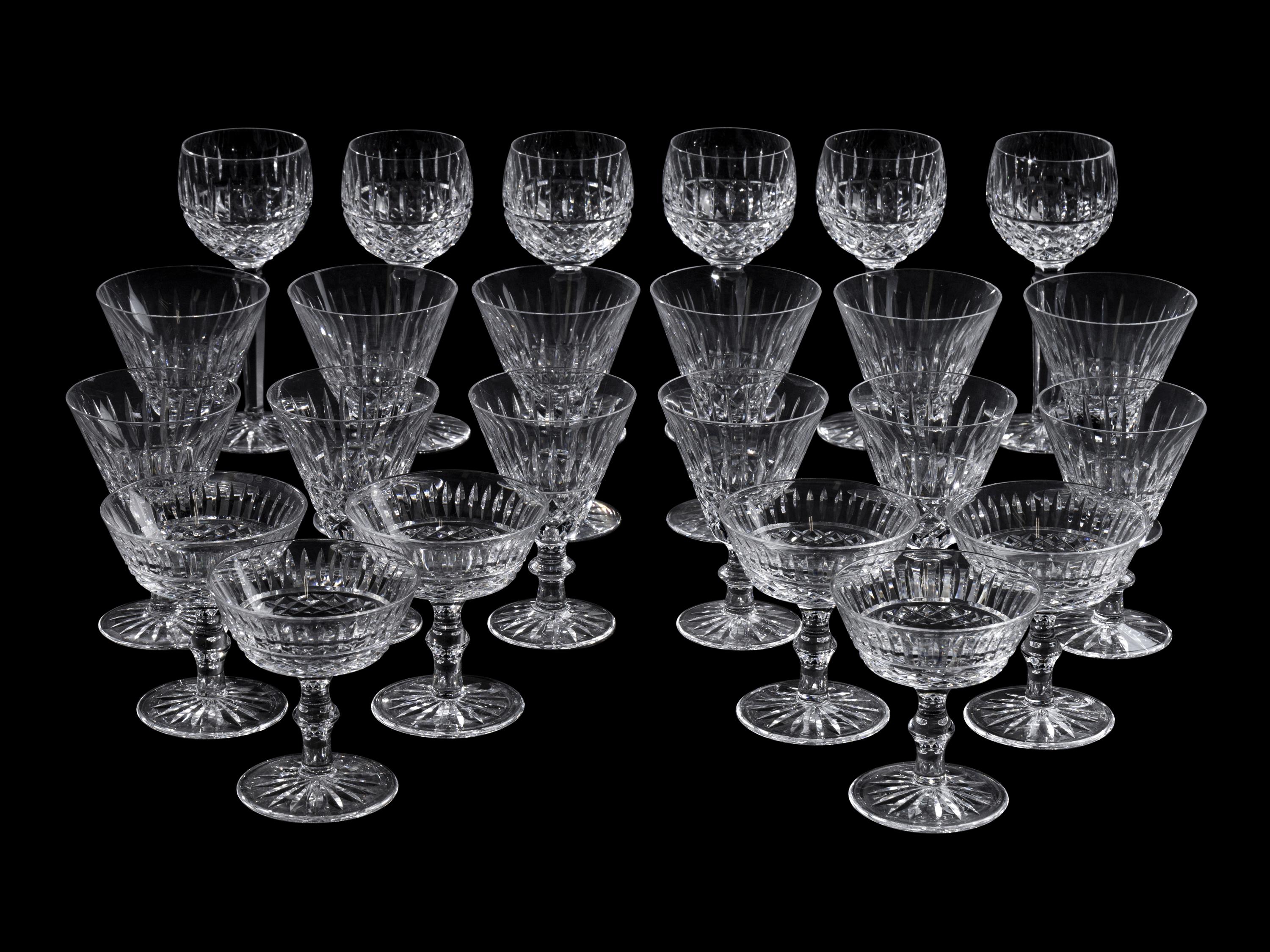 A Waterford Cut Glass Stemware Service