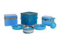 A Collection of French Opaline Glass Articles