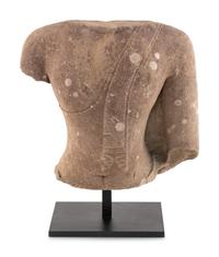 A Thai Stone Torso of Buddha