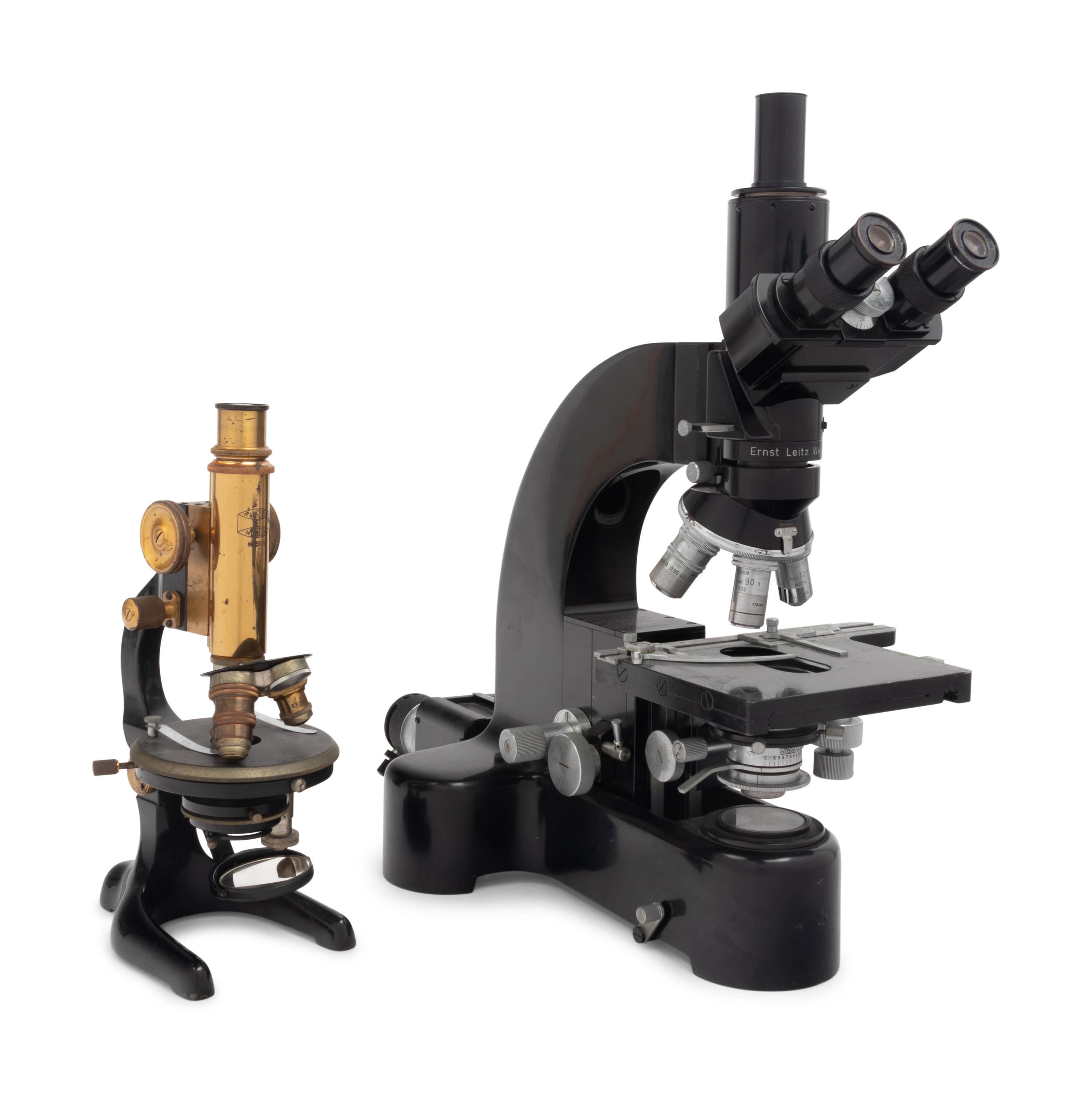 Two Ernst Leitz Microscopes