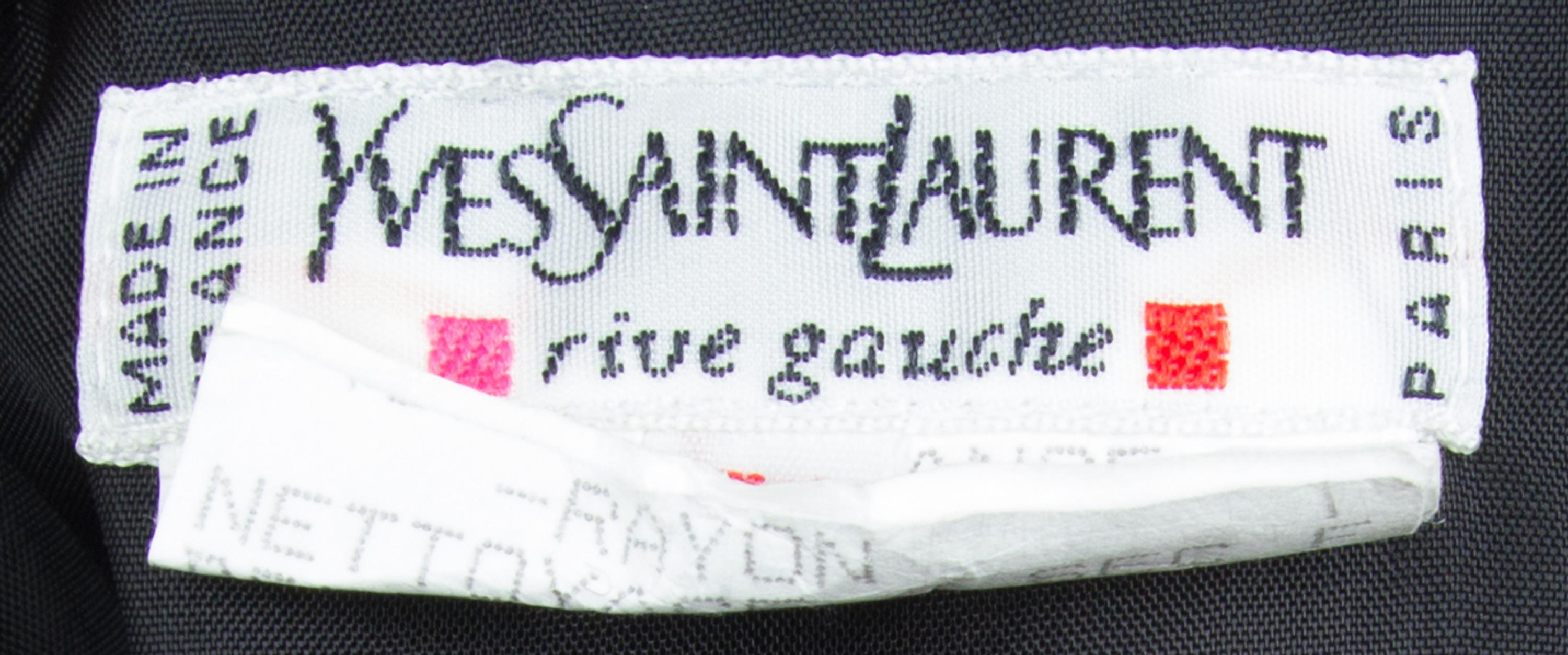 An Yves Saint Laurent Black Wool Dress, Size 34.
