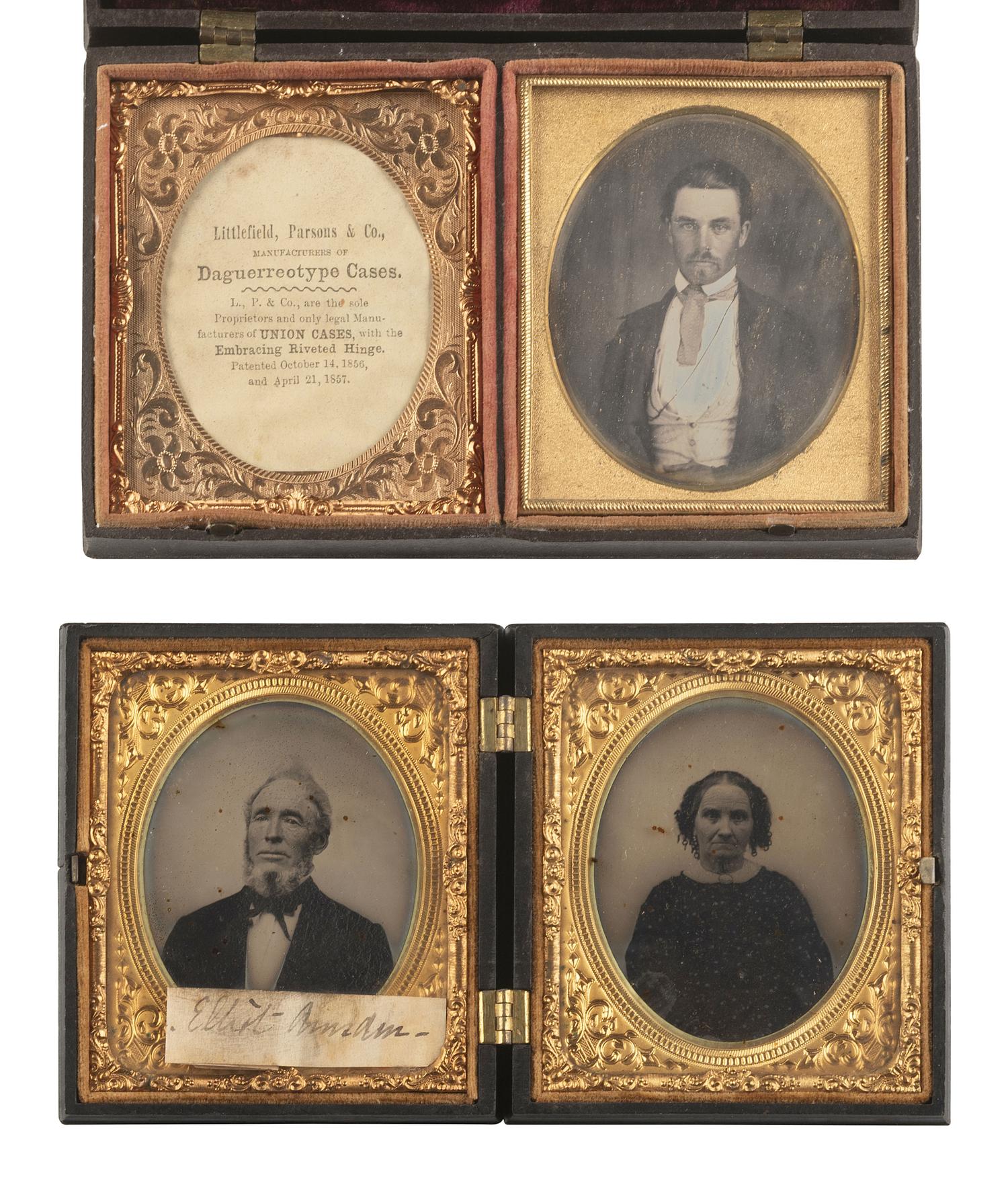 [EARLY PHOTOGRAPHY]. 21 assorted Union cases, some containing images.