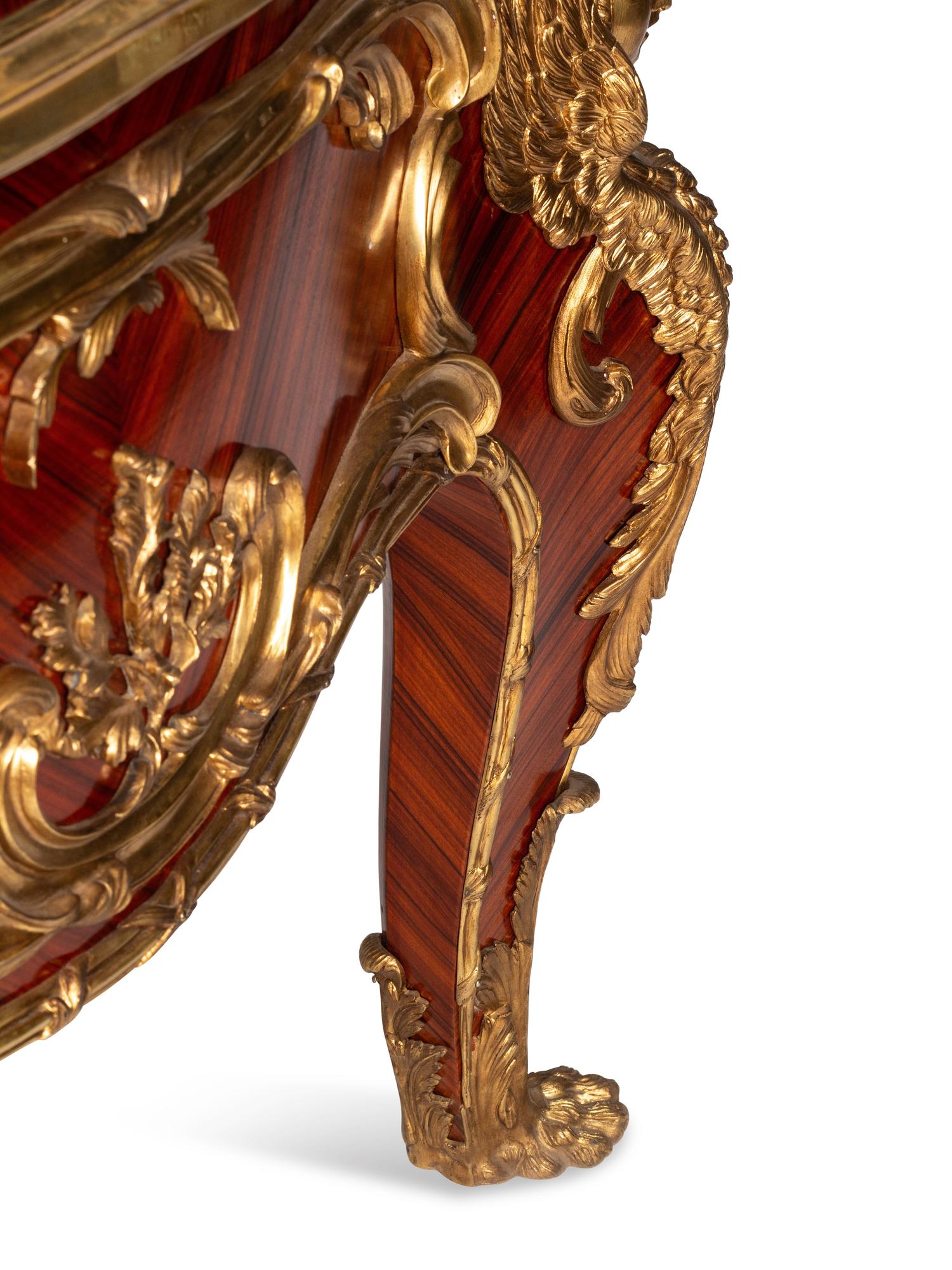 A Louis XV Style Gilt Bronze Mounted Bureau Plat