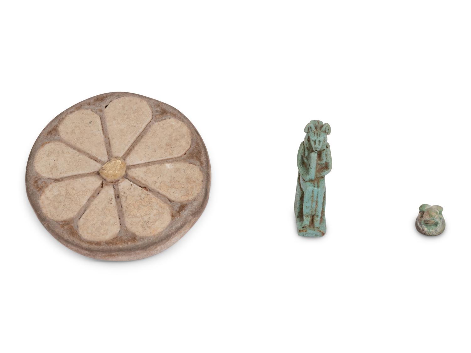 Three Egyptian Faience Amulets