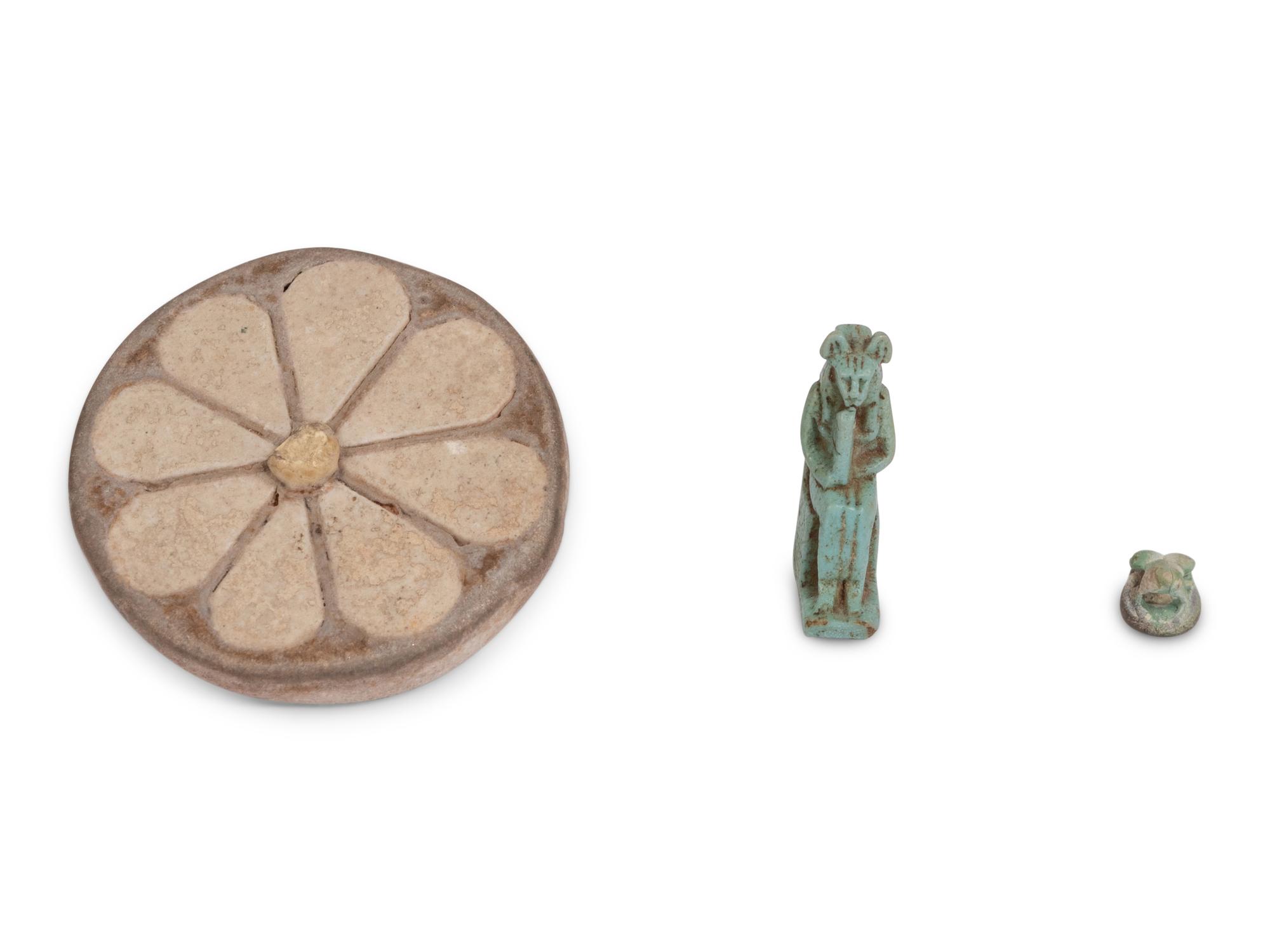 Three Egyptian Faience Amulets