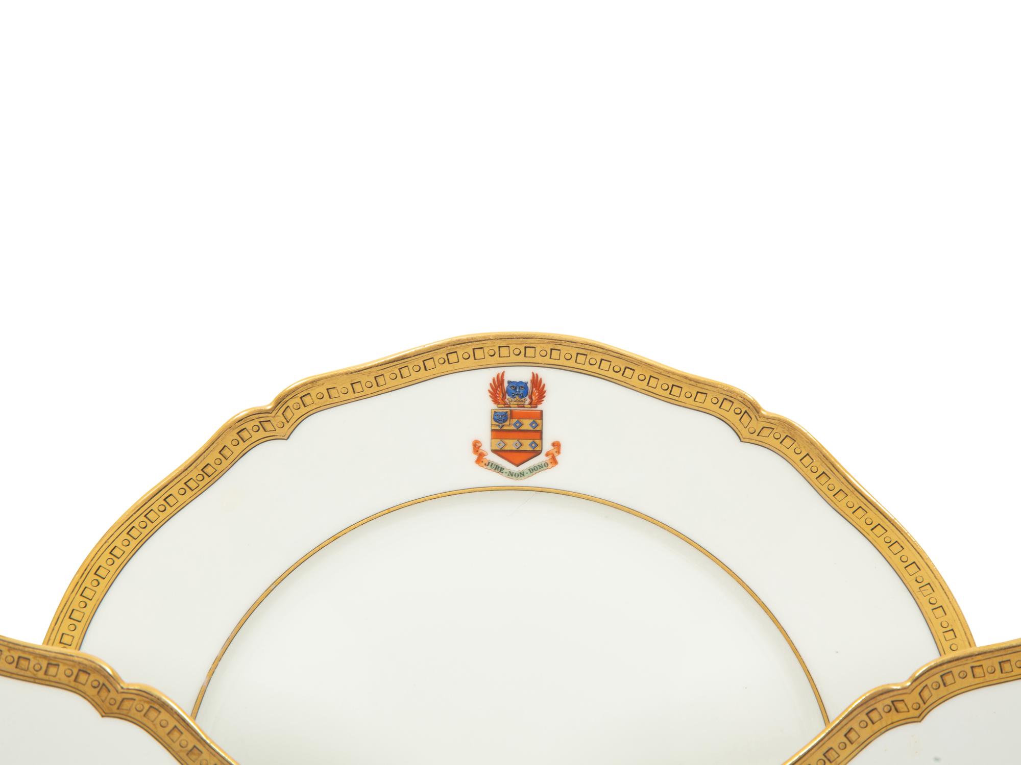 A Group of Le Rosey Armorial Porcelain Plates