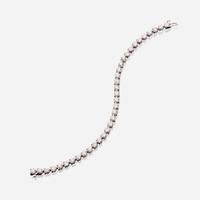 A diamond and eighteen karat white gold bracelet