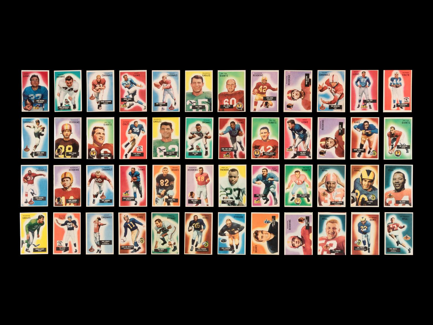 A Complete Set of 1955 Bowman Football Cards (160/160)