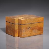 A Japanese Gilt Lacquer Book-Form Box, Late Edo to Meiji Period, Late 18th to 19th Century — 日本江戶時代 金漆蒔繪仿書蓋盒