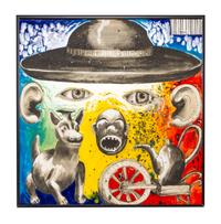 An American Studio Ceramic Plaque Height 17 3/4 x width 17 3/4 inches. — MICHAEL LUCERO (b. 1953)