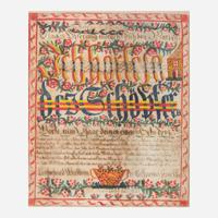 Heinrich Englehardt (active 1819-1836) Fraktur: A House Blessing, dated "1831"