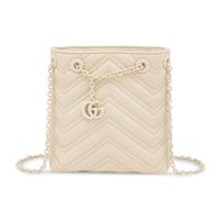 Gucci, Mini Marmont Bucket Bag in Alabaster Leather