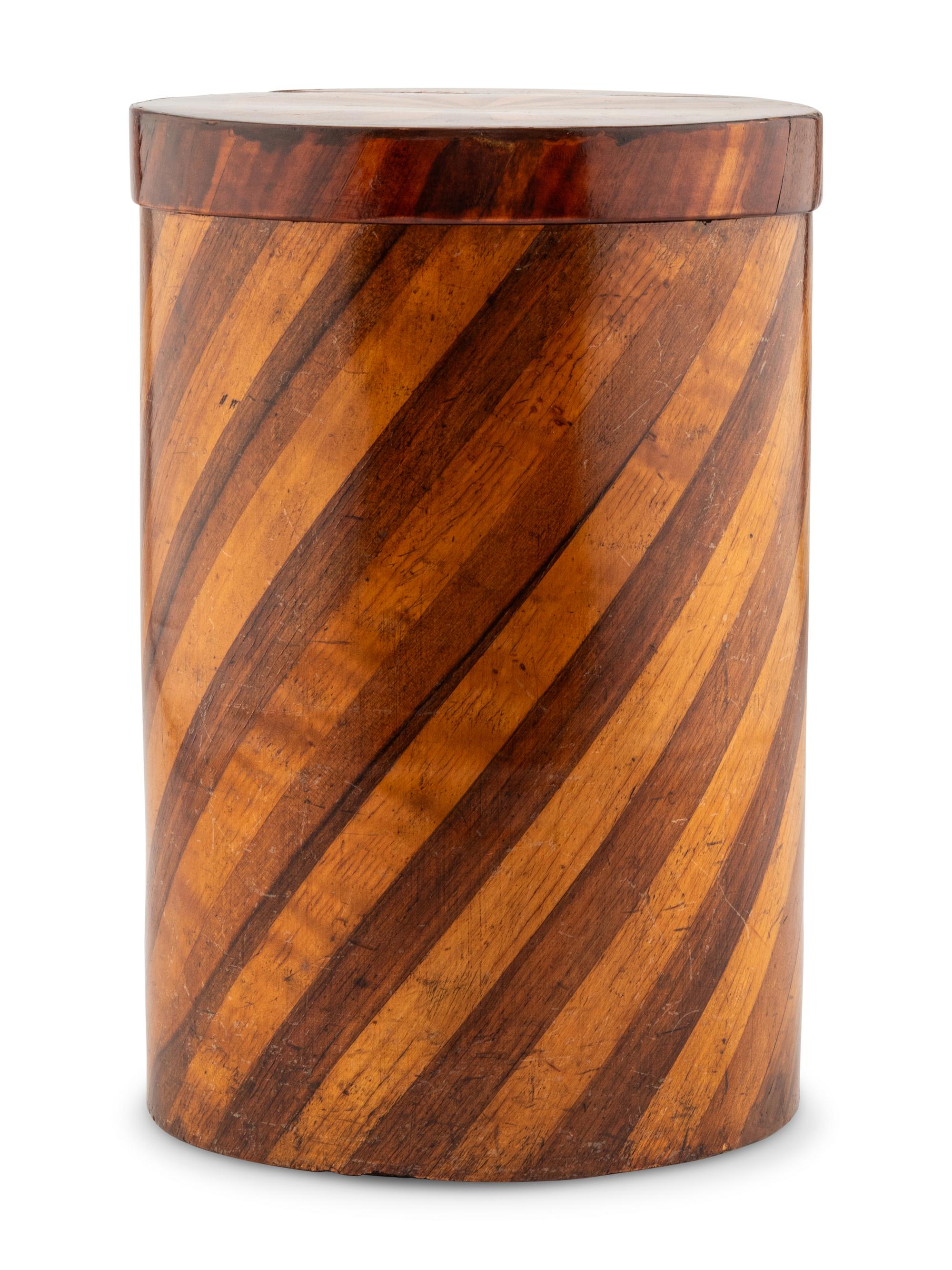 A French Marquetry Hat Box