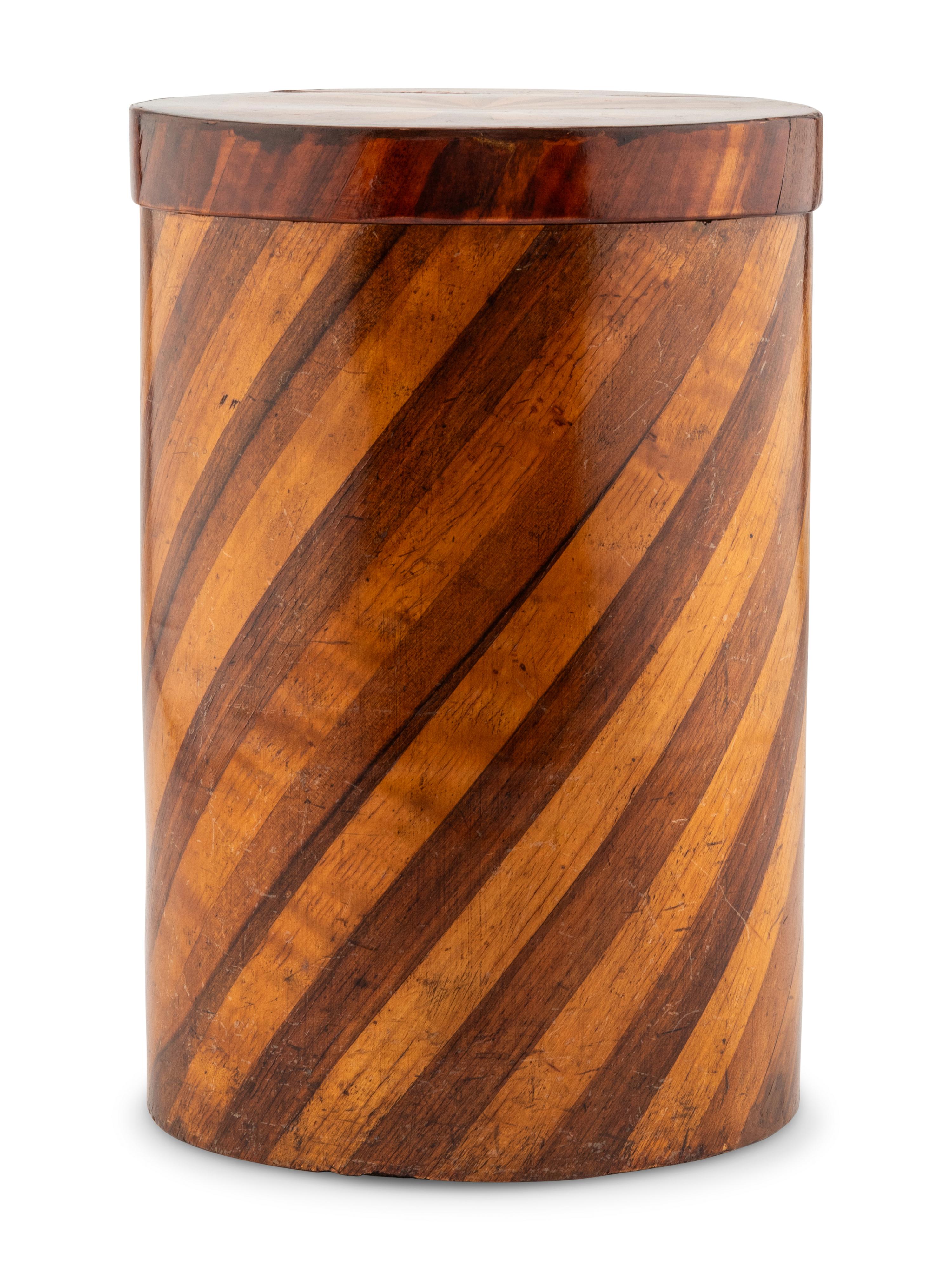 A French Marquetry Hat Box