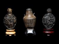 Three Chinese Metal Snuff Bottles