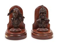 Bronze Bookends, Trapper and Warrior , edition 6/100