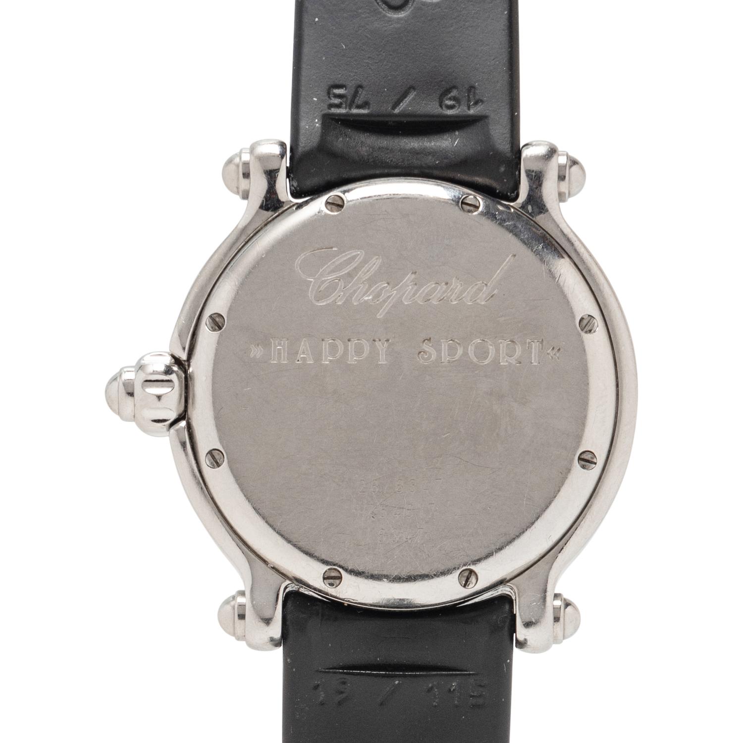 CHOPARD, REF. 8347 STAINLESS STEEL AND DIAMOND 'HAPPY SPORT' WATCH
